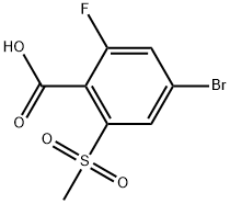 4-Bromo-2-fluoro-6-(methylsulfonyl)benzoic acid Structure