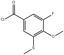 3-Fluoro-4-methoxy-5-(methylthio)benzoyl chloride Structure