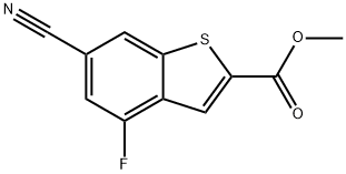 Methyl 6-cyano-4-fluorobenzo[b]thiophene-2-carboxylate Structure