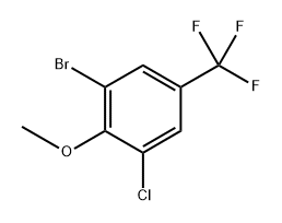 1-Bromo-3-chloro-2-methoxy-5-(trifluoromethyl)benzene Structure