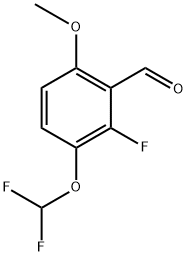 3-(difluoromethoxy)-2-fluoro-6-methoxybenzaldehyde Structure