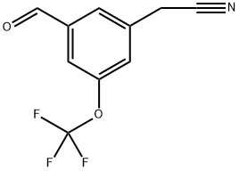 2-(3-Formyl-5-(trifluoromethoxy)phenyl)acetonitrile Structure