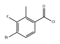 4-bromo-3-fluoro-2-methylbenzoyl chloride Structure