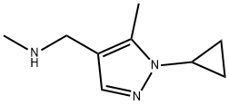 1-Cyclopropyl-N,5-dimethyl-1H-pyrazole-4-methanamine Structure