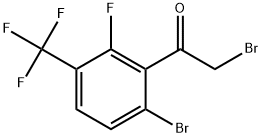 2-Bromo-1-[6-bromo-2-fluoro-3-(trifluoromethyl)phenyl]ethanone Structure