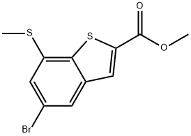 Methyl 5-bromo-7-(methylthio)benzo[b]thiophene-2-carboxylate Structure