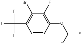 2-Bromo-4-(difluoromethoxy)-3-fluoro-1-(trifluoromethyl)benzene Structure