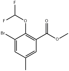 methyl 3-bromo-2-(difluoromethoxy)-5-methylbenzoate Structure