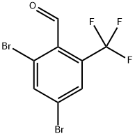 2,4-dibromo-6-(trifluoromethyl)benzaldehyde 구조식 이미지