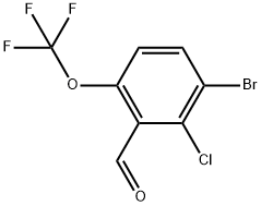 3-bromo-2-chloro-6-(trifluoromethoxy)benzaldehyde Structure