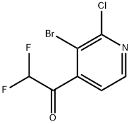 1-(3-Bromo-2-chloropyridin-4-yl)-2,2-difluoroethanone Structure