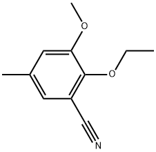 2-Ethoxy-3-methoxy-5-methylbenzonitrile Structure