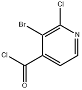 3-bromo-2-chloroisonicotinoyl chloride Structure