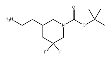 tert-butyl 5-(2-aminoethyl)-3,3-difluoropiperidine-1-carboxylate Structure