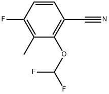 2-(Difluoromethoxy)-4-fluoro-3-methylbenzonitrile Structure