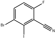 3-Bromo-6-fluoro-2-iodobenzonitrile Structure