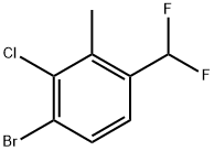 1-Bromo-2-chloro-4-(difluoromethyl)-3-methylbenzene Structure