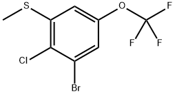 (3-bromo-2-chloro-5-(trifluoromethoxy)phenyl)(methyl)sulfane Structure