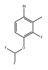 1-Bromo-4-(difluoromethoxy)-3-fluoro-2-methylbenzene 구조식 이미지