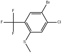 1-Bromo-2-chloro-4-(methylthio)-5-(trifluoromethyl)benzene Structure