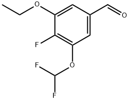 3-(difluoromethoxy)-5-ethoxy-4-fluorobenzaldehyde Structure