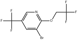 3-Bromo-2-(2,2,2-trifluoroethoxy)-5-(trifluoromethyl)pyridine Structure