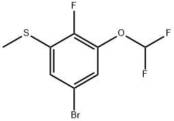 (5-Bromo-3-(difluoromethoxy)-2-fluorophenyl)(methyl)sulfane Structure