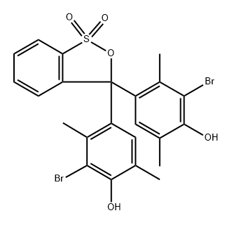 2-bromo-4-[3-(3-bromo-4-hydroxy-2,5-dimethylphenyl)-1,1-dioxo-2,1$l^{6}-benzoxathiol-3-yl]-3,6-dimethylphenol Structure