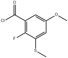 2-Fluoro-5-methoxy-3-(methylthio)benzoyl chloride Structure