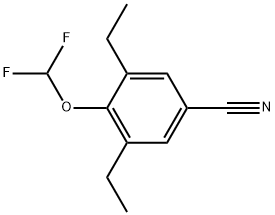 4-(Difluoromethoxy)-3,5-diethylbenzonitrile Structure