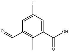 5-Fluoro-3-formyl-2-methylbenzoic acid Structure