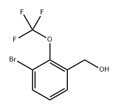 (3-Bromo-2-(trifluoromethoxy)phenyl)methanol 구조식 이미지