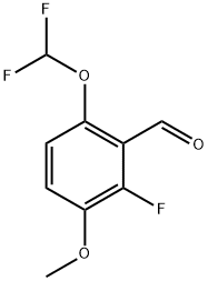 6-(difluoromethoxy)-2-fluoro-3-methoxybenzaldehyde Structure