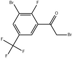 2-Bromo-1-[3-bromo-2-fluoro-5-(trifluoromethyl)phenyl]ethanone Structure