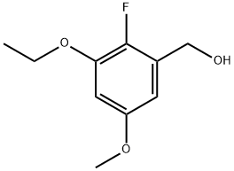 (3-Ethoxy-2-fluoro-5-methoxyphenyl)methanol Structure