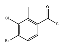 4-bromo-3-chloro-2-methylbenzoyl chloride Structure