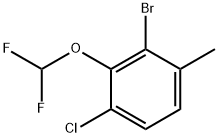 2-bromo-4-chloro-3-(difluoromethoxy)-1-methylbenzene Structure