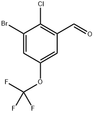 3-bromo-2-chloro-5-(trifluoromethoxy)benzaldehyde Structure