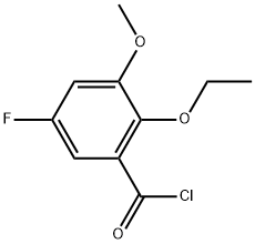 2-Ethoxy-5-fluoro-3-methoxybenzoyl chloride Structure