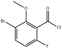 3-Bromo-6-fluoro-2-methoxybenzoyl chloride Structure