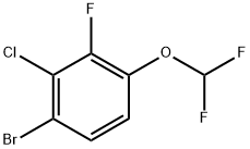 1-Bromo-2-chloro-4-(difluoromethoxy)-3-fluorobenzene Structure