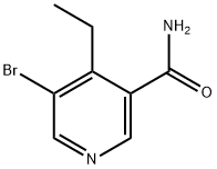 5-Bromo-4-ethyl-3-pyridinecarboxamide Structure