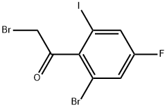 2-Bromo-1-(2-bromo-4-fluoro-6-iodophenyl)ethanone Structure