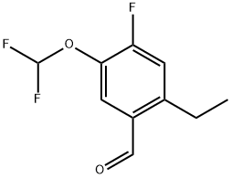 5-(Difluoromethoxy)-2-ethyl-4-fluorobenzaldehyde Structure