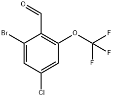 2-Bromo-4-chloro-6-(trifluoromethoxy)benzaldehyde Structure