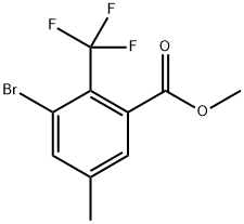 methyl 3-bromo-5-methyl-2-(trifluoromethyl)benzoate Structure