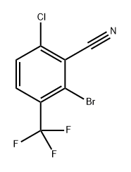 2-bromo-6-chloro-3-(trifluoromethyl)benzonitrile Structure