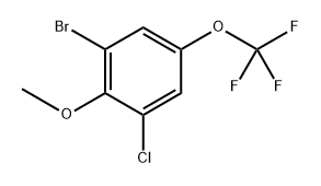 1-bromo-3-chloro-2-methoxy-5-(trifluoromethoxy)benzene Structure