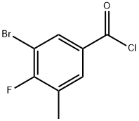 3-bromo-4-fluoro-5-methylbenzoyl chloride Structure