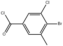 4-Bromo-3-chloro-5-methylbenzoyl chloride 구조식 이미지